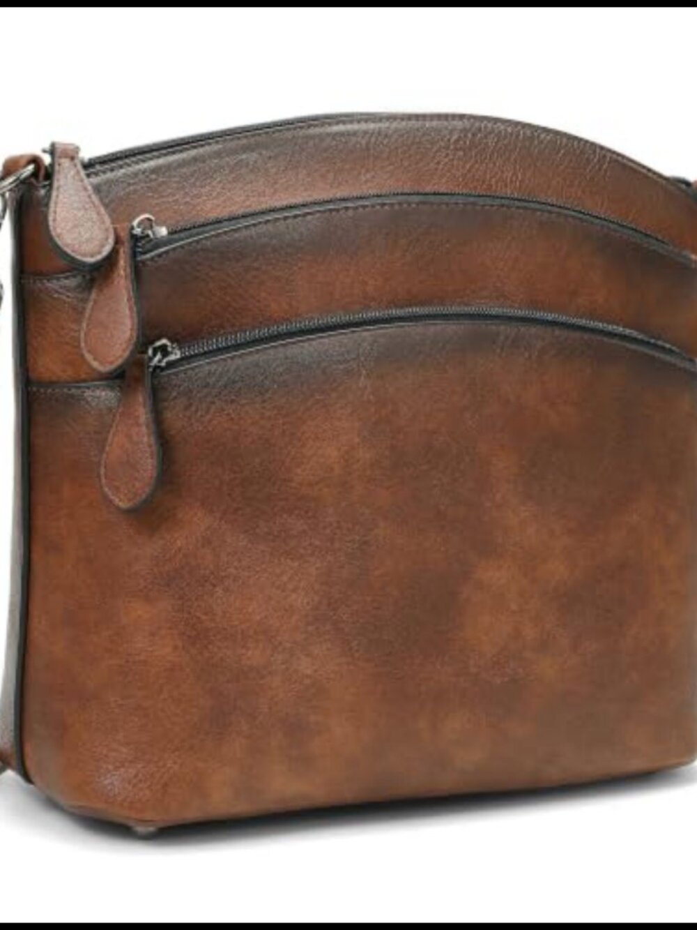 Leather Crossbody Bag for Women Medium Purse Adjustable Strap